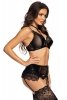 Beauty Night Noir Fantasy set BN6748 bielizna nocna komplet biustonosz + stringi + pas do pończoch